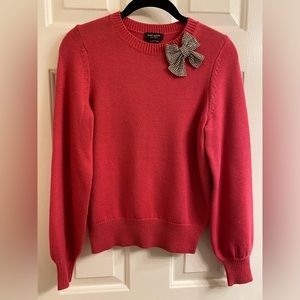 Kate Spade Sweater With Removable Crystal Bow Size XS